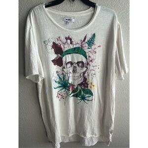 ❤️William Rast Embroidered Skull T-Shirt